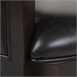 Pemberly Row Swivel Counter Height Bar Stool Vintage Black Brown Faux Leather