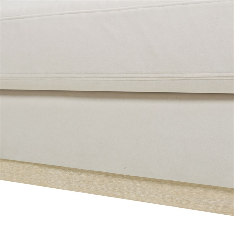 Pemberly Row Reversible Chaise Sectional Sofa French Beige Performance Velvet