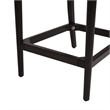 Pemberly Row Curved Back Cane Rattan Counter Stool Set of 2 Ebony Black Boucle