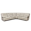 Pemberly Row Modern Power Motion 6 Piece Reclining Sectional with Cup Holders