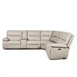 Pemberly Row Modern Power Motion 6 Piece Reclining Sectional with Cup Holders
