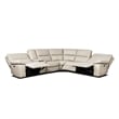 Pemberly Row Modern Power Motion 6 Piece Reclining Sectional with Cup Holders