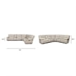 Pemberly Row Modern Power Motion 6 Piece Reclining Sectional with Cup Holders