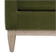 Pemberly Row Velvet Upholstered Reversible Chaise Sectional Sofa in Olive Green