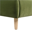 Pemberly Row Curved Headboard Upholstered Platform Bed King Olive Green