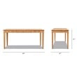 Pemberly Row Farmhouse 1-Drawer Fluted Home Office Writing Desk Natural Blonde