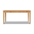 Pemberly Row Farmhouse 1-Drawer Fluted Home Office Writing Desk Natural Blonde