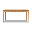 Pemberly Row Farmhouse 1-Drawer Fluted Home Office Writing Desk Natural Blonde