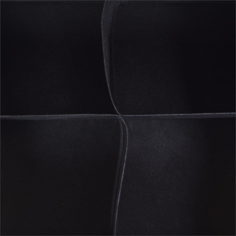 Pemberly Row Contemporary Shoe Storage Divider Insert Accessory in Black