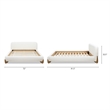 Pemberly Row Puffy Modern Platform Queen Bed Ivory White Boucle