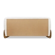 Pemberly Row Puffy Modern Platform Queen Bed Ivory White Boucle