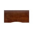 Pemberly Row Gold Accent 5-Drawer Wood Executive Desk Walnut Brown