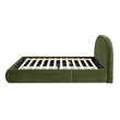 Pemberly Row Upholstered Platform Bed in Olive Green Performance Velvet
