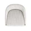 Pemberly Row Coastal Curved Back Upholstered Counter Stool Gray Polyester Wool