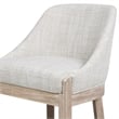 Pemberly Row Coastal Curved Back Upholstered Counter Stool Gray Polyester Wool