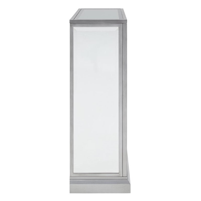 Pemberly Row Contemporary Mirrored Color Changing Electric Fireplace