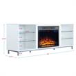 Pemberly Row Wood Fireplace with Media Wire Management in White