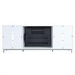 Pemberly Row Wood Fireplace with Media Wire Management in White