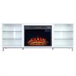 Pemberly Row Wood Fireplace with Media Wire Management in White