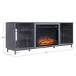 Pemberly Row Wood Fireplace with Media Wire Management in Gray