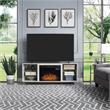 Pemberly Row Wood Fireplace with Media Wire Management in Beige