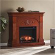 Pemberly Row Traditional Touch Screen Electric Fireplace in Mahogany
