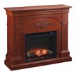 Pemberly Row Traditional Touch Screen Electric Fireplace in Mahogany