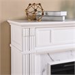 Pemberly Row Touch Screen Wood Electric Media Fireplace in White