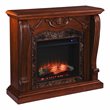 Pemberly Row Touch Screen Engineered Wood Electric Fireplace in Walnut
