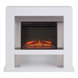 Pemberly Row Modern Engineered Wood Electric Fireplace in White