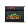 Pemberly Row Portable Electric 7-color LED Light/Fireplace in Walnut with Remote