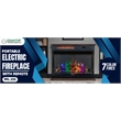 Pemberly Row Portable Electric 7-color LED Light/Fireplace in Walnut with Remote