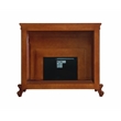 Pemberly Row Electric Wood Fireplace with Scrolled Legs in Honey Oak