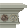 Pemberly Row Electric Freestanding Fireplace w/ Realistic LED Flames in Gray