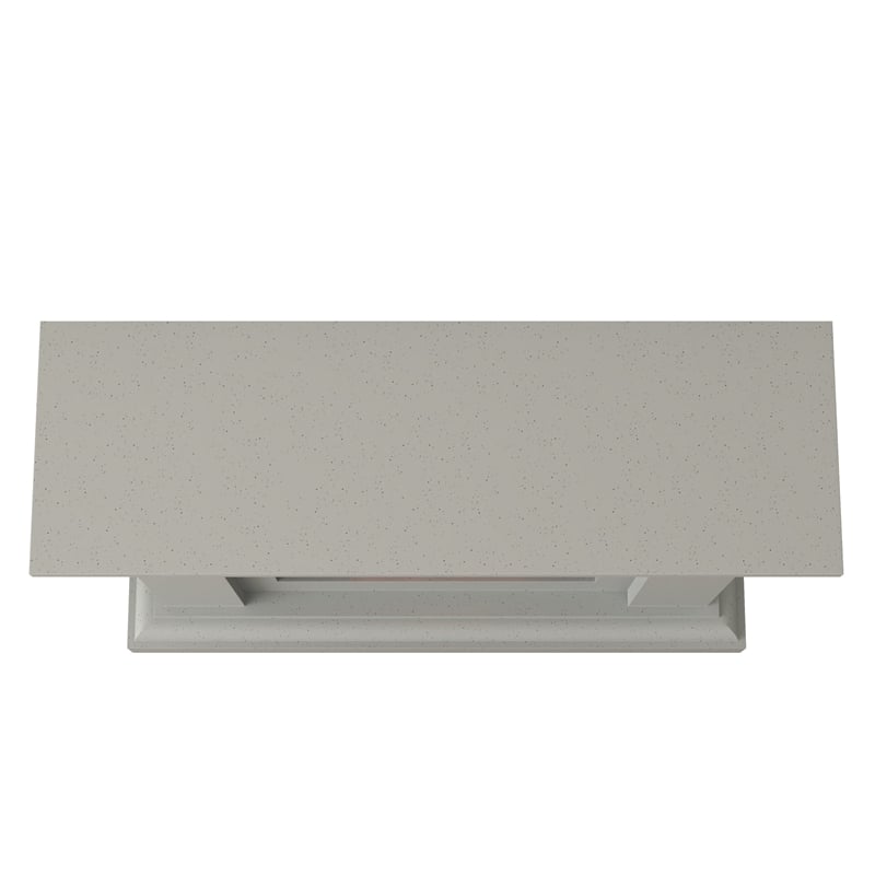 Pemberly Row Electric Freestanding Fireplace w/ Realistic LED Flames - Off White