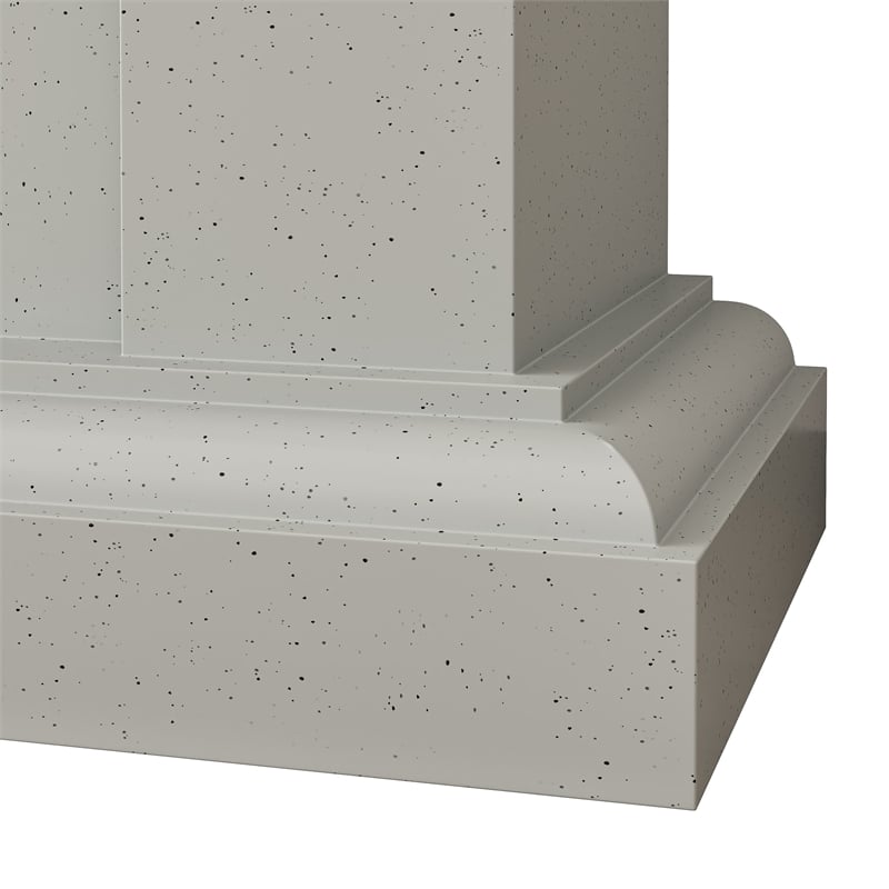 Pemberly Row Electric Freestanding Fireplace w/ Realistic LED Flames - Off White