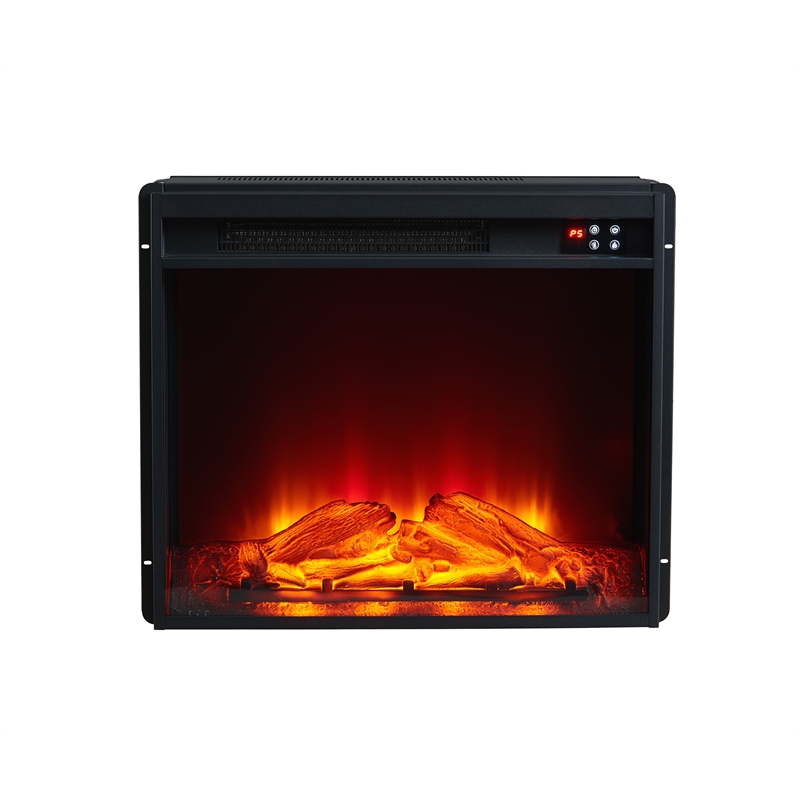 Pemberly Row Electric Freestanding Fireplace w/ Realistic LED Flames - Off White