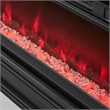 Pemberly Row Wall Mounted Electric Fireplace Console Fully Assembled Black Wood