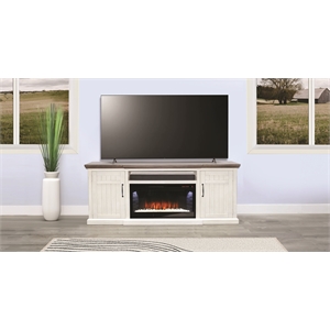 Pemberly Row Contemporary 72&quot Media Console with Electric Fireplace