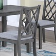 Pemberly Row Set of 2 Gray Finish Cross Back Side Dining Chairs