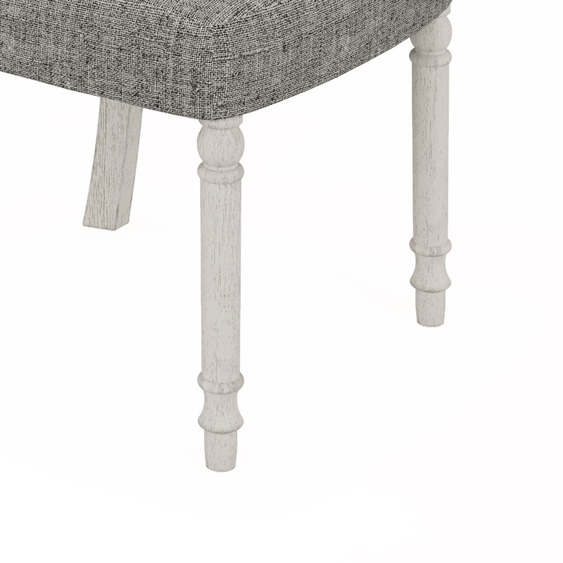 Pemberly Row Set of 2 White and Gray Wood Dining Side Chairs