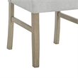 Pemberly Row Set of 2 Light Oak Wood Dining Side Chairs with Light Gray Fabric