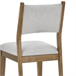 Pemberly Row Set of 2 Walnut Oak Wood Dining Side Chairs with Light Gray Fabric