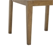 Pemberly Row Set of 2 Walnut Oak Wood Dining Side Chairs with Light Gray Fabric