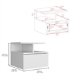 Pemberly Row Set of 2 Engineered Wood Floating Nightstands in White