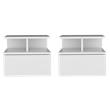 Pemberly Row Set of 2 Engineered Wood Floating Nightstands in White