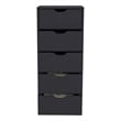 Pemberly Row Set of 2 Engineered Wood Dresser & Nightstand in Black