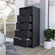 Pemberly Row Set of 2 Engineered Wood Dresser & Nightstand in Black