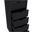Pemberly Row Set of 2 Engineered Wood Dresser & Nightstand in Black