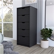Pemberly Row Set of 3 Engineered Wood Dressers & Nightstand in Black